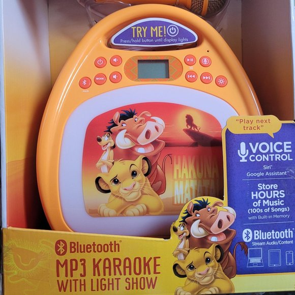 Disney Toys The Lion King Bluetooth Mp3 Karaoke With Light Show